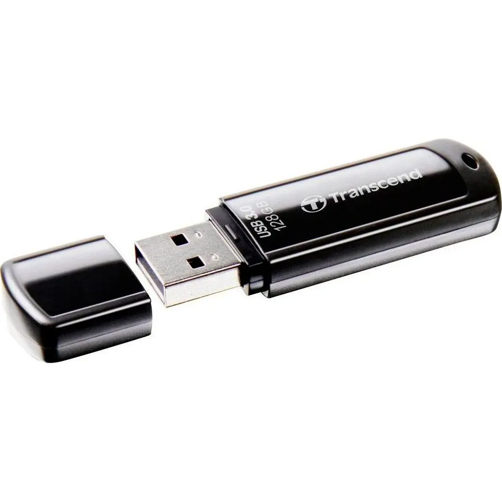 USB флеш-накопичувач Transcend JetFlash 700 128GB USB-A 3.0 Black (TS128GJF700) [90891] - фото 3