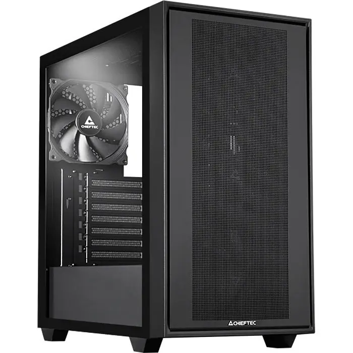Корпус Chieftec Night Hunter GS-03B-BLK-OP чорний, без БП, Mid Tower, E-ATX/ATX/Micro ATX/Mini ITX, 2xUSB 3.1, 1xUSB Type-C,
