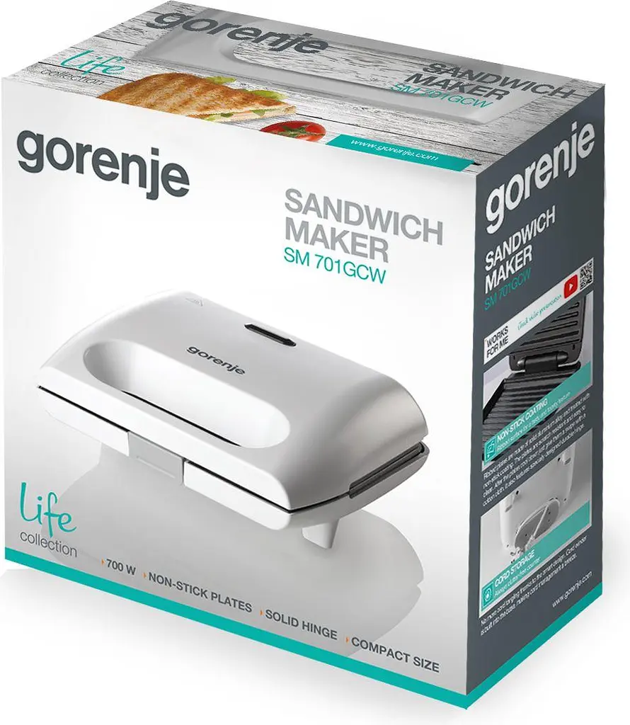 Бутербродниця Gorenje SM701GCW - фото 4