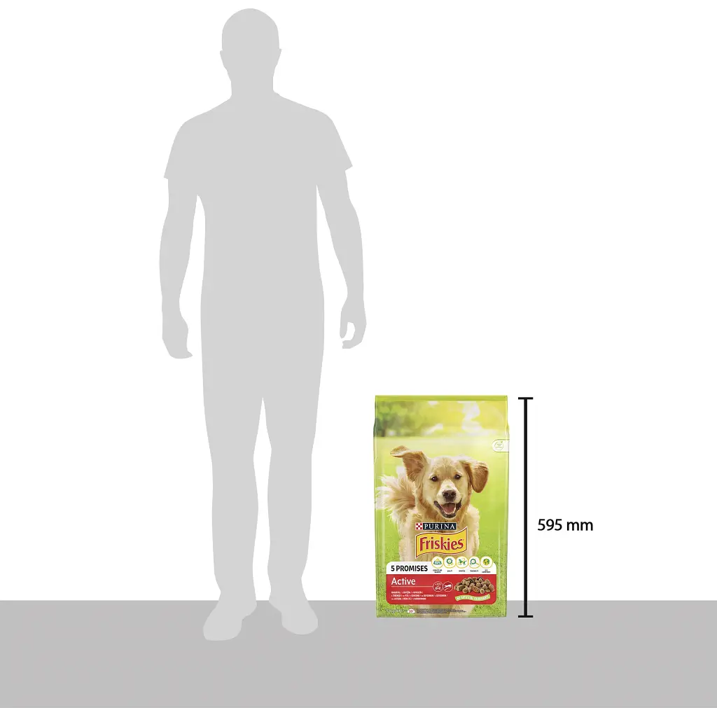 Сухий корм для собак Purina Friskies Active з яловичиною 10 кг (7613031395484) - фото 3