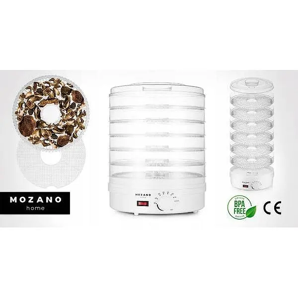 Сушилка дегидратор для мяса и овощей Mozano AGD/SUS/03#BIA 500 Вт сито 28 см до 70 °C - фото 3