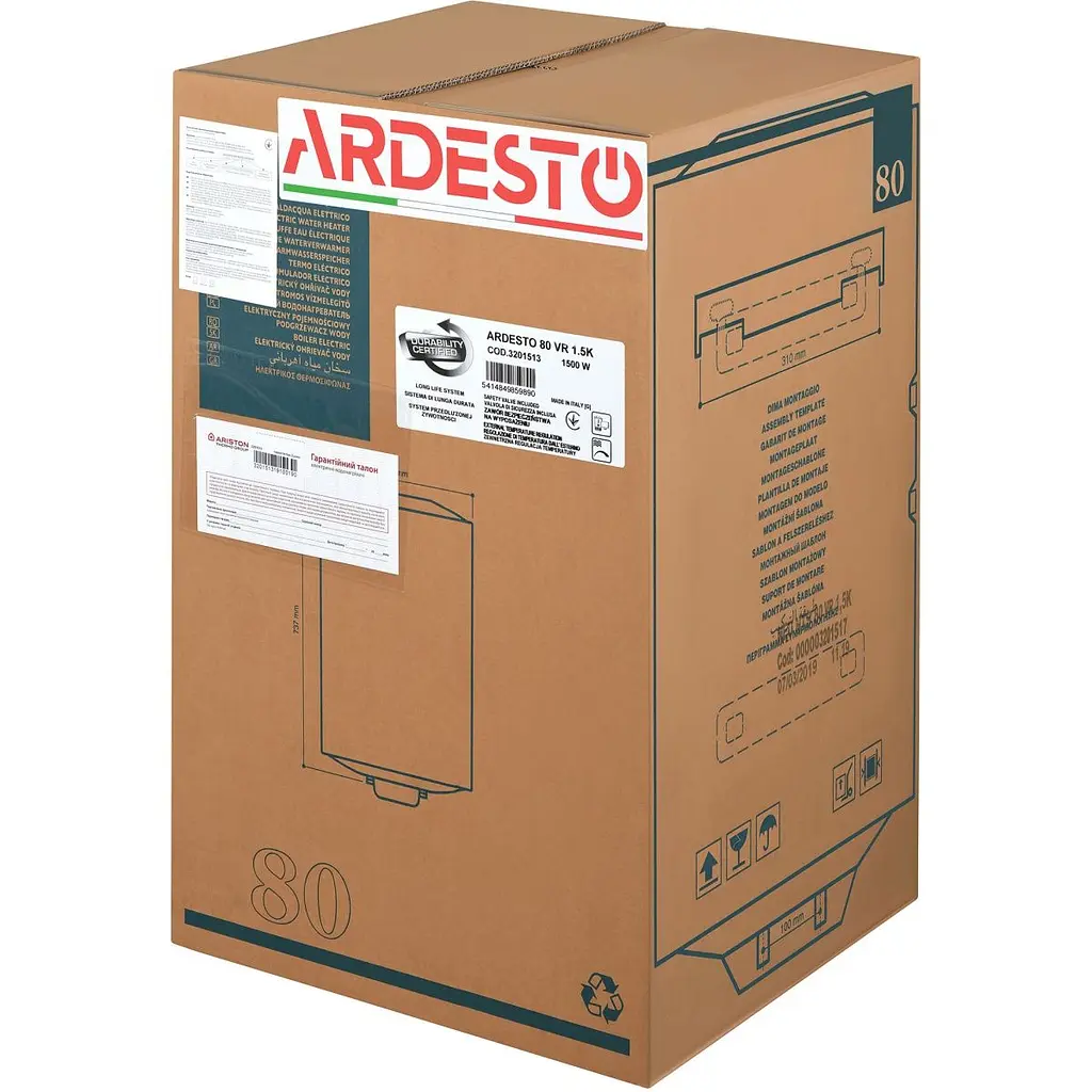 Бойлер Ardesto NEU NTS 80 V 1.5K EU2 (4015009) [134332] - фото 10