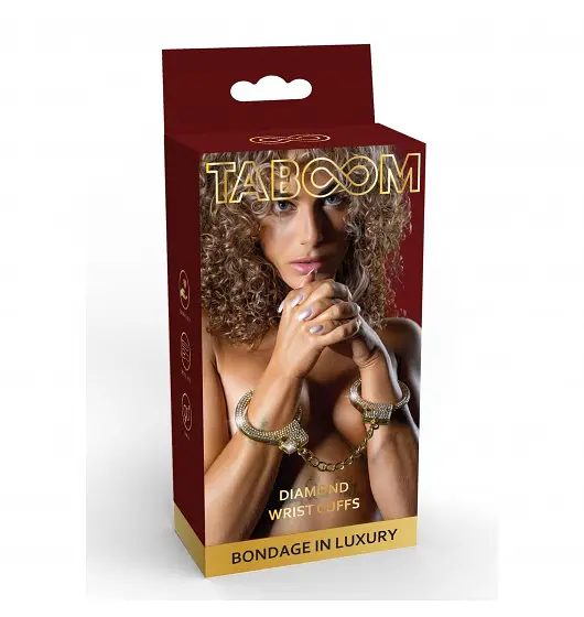 Наручники Taboom Diamond Wrist 65 см золотий - фото 6