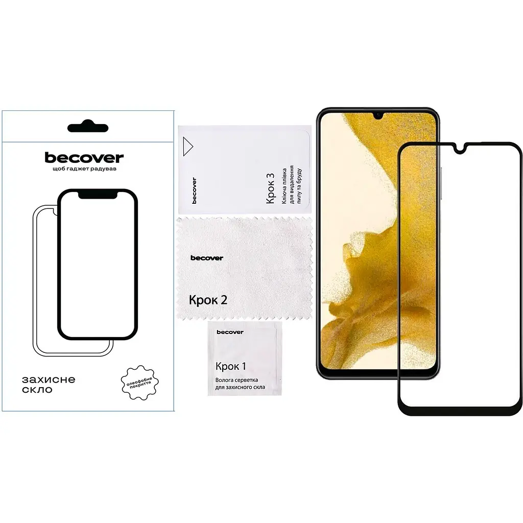 Защитное стекло BeCover для ZTE Blade A34 Black (711796) - фото 2