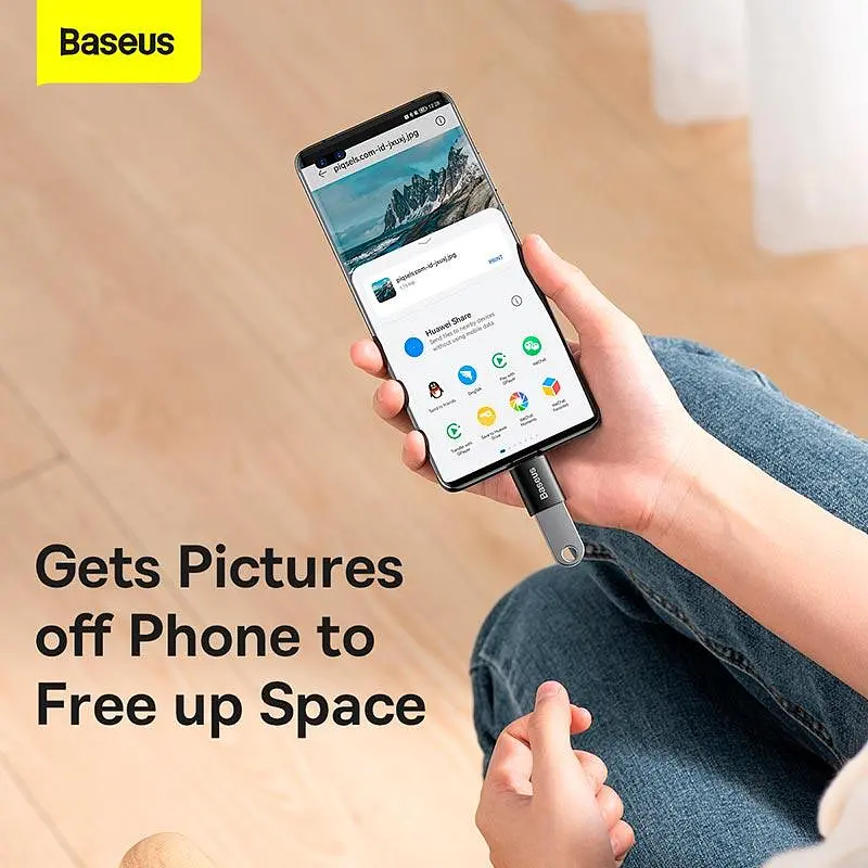 Перехідник Baseus Ingenuity Series Mini OTG Adaptor Type-C to USB-A 3.1 швидкість 10Gbps - фото 10