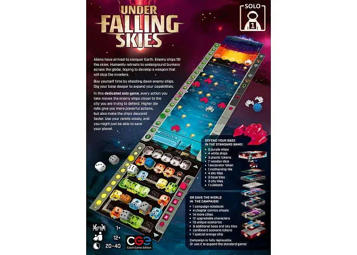 Настільна гра Czech Games Edition Під Полум'ям Небес (Under Falling Skies) (англ.) (CGE00058) - фото 10