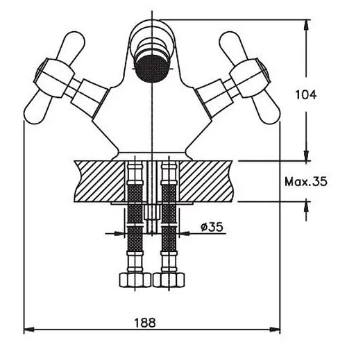 Змішувач для біде Haiba DOMINOX 162 (HB0074) - фото 2