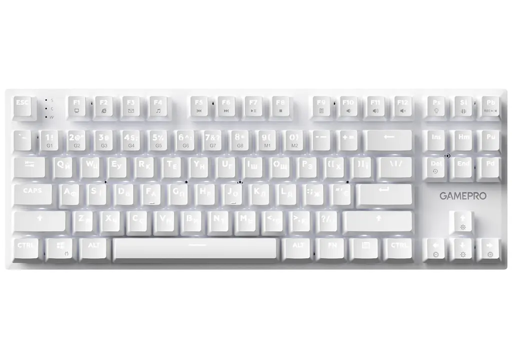 Клавиатура игровая механическая GamePro MK-124-W USB Hot-Swap Outemu Red Switch White - фото 17