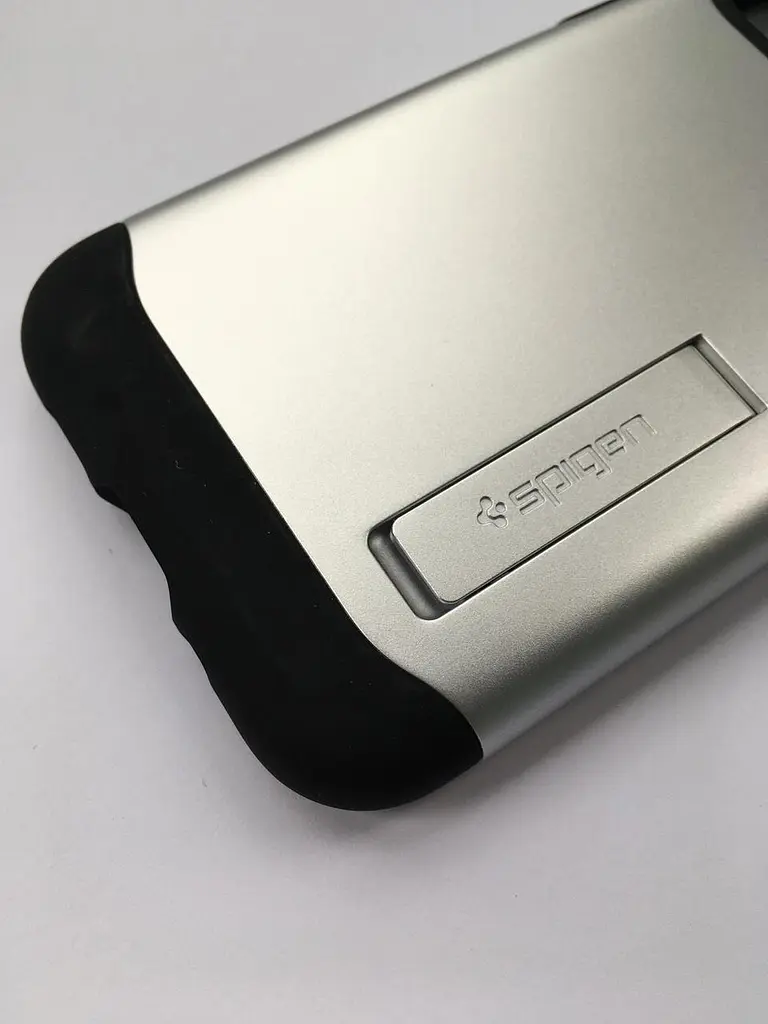 Чохол протиударний із підставкою Spigen Slim Armor ACS01548 для iPhone 12 Mini (5.4") Satin Silver - фото 6