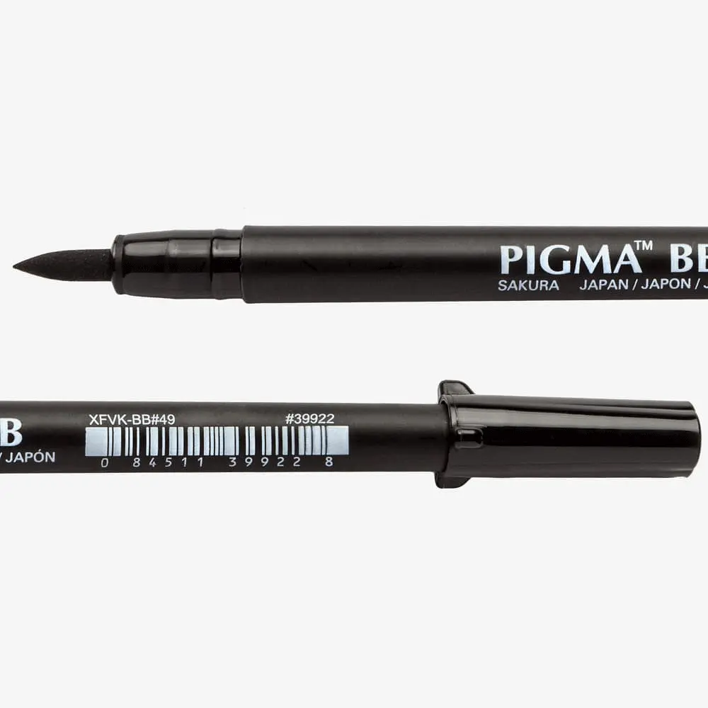 Лінер-ручка Sakura PIGMA PEN Brush BB, чорний - фото 3