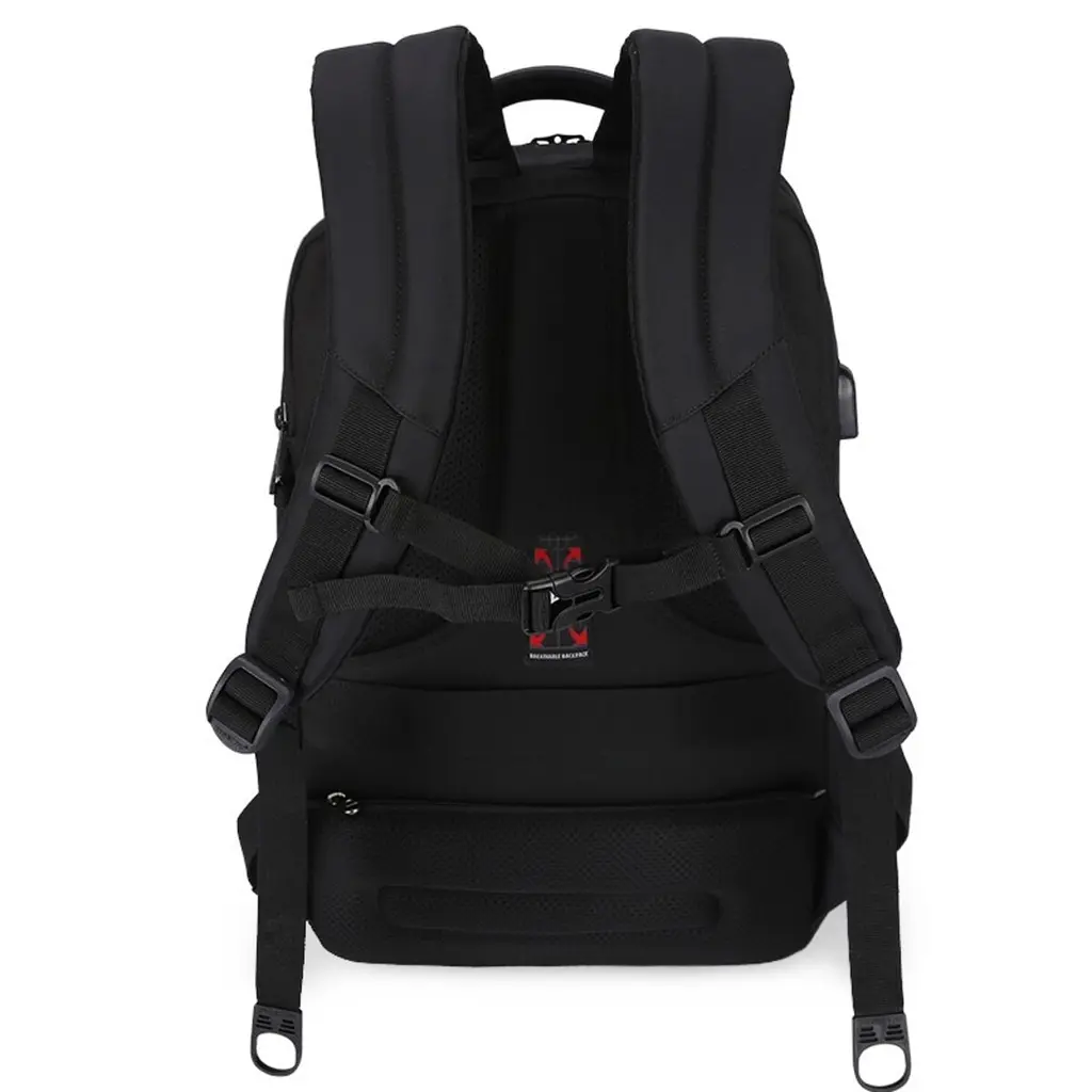 Рюкзак міський офисний Tigernu T-B3220 17л з USB для ноутбука 15.6" Black (17057) - фото 3