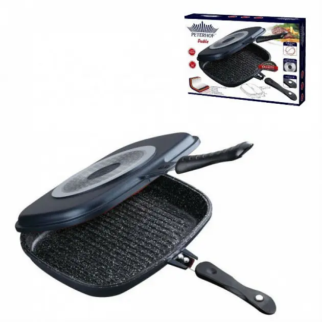 Сковорода гриль 2 в 1 Double sided Peterhof PH-25343-32 marble - фото 3