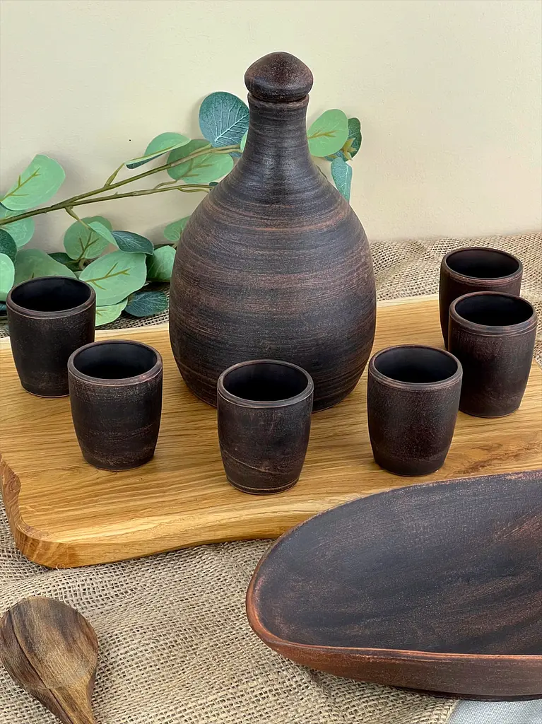 Столовый сервиз подарочный керамической (глиняной) посуды Гладкий - фото 3