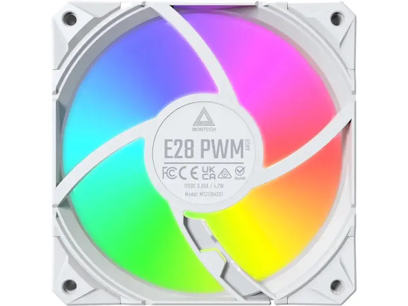 Корпусний вентилятор Montech E28 ARGB 3-Pack White - фото 2