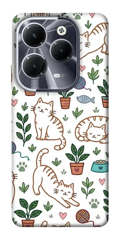 TPU чохол Demsky Cats pattern для Infinix Hot 40