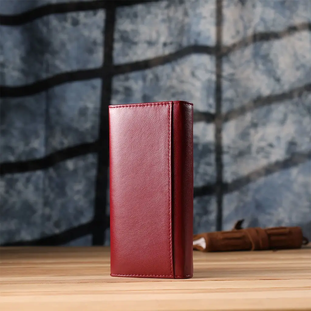 Місткий жіночий гаманець із натуральної шкіри ST Leather 23089 бордовий - фото 10