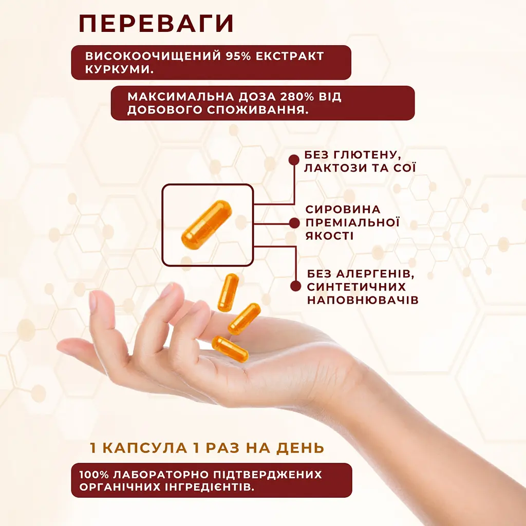 Диетическая добавка Куркумин с гранатом 30 капсул - фото 3