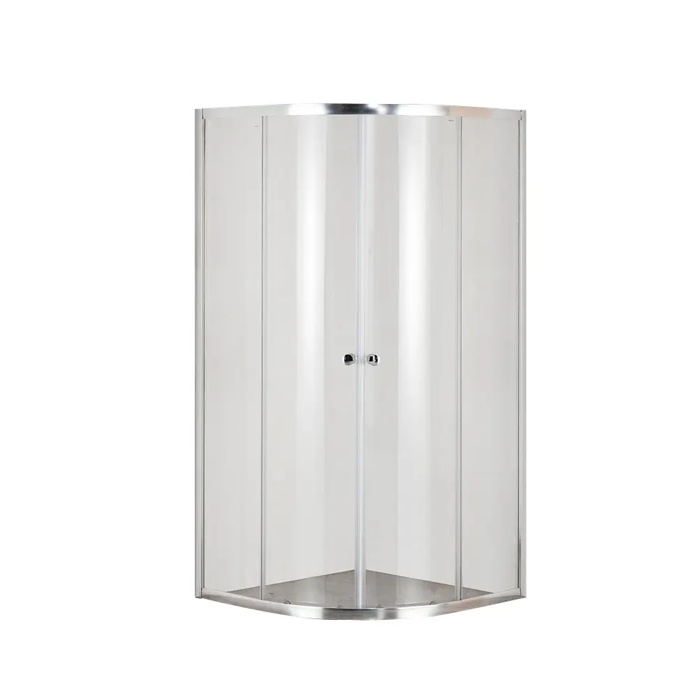 Душова кабіна без піддону Mixxus Plain SC01-90x90x185-TR хром прозоре скло 4 мм MI6899, Універсальна, прозорий, хром - фото 2