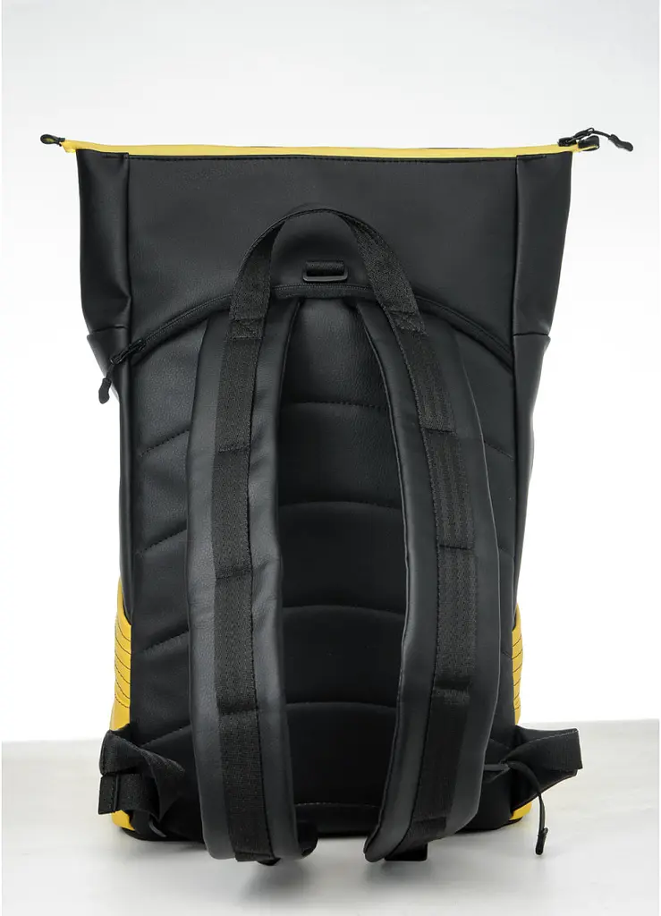 Рюкзак Sambag RollTop MQN чорний з жовтим 41 х 27 х 18 см (24320628) - фото 4