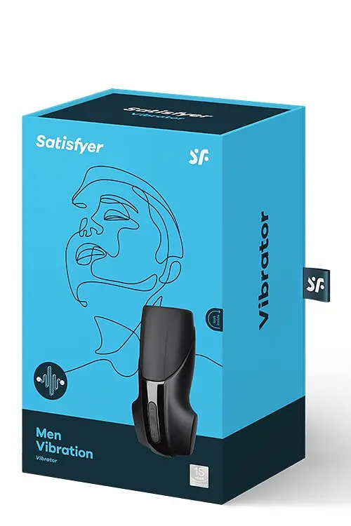 Мастурбатор Satisfyer Men Vibration супер-мастурбатор з вібрацією, 16х8 см (чорний) - фото 2