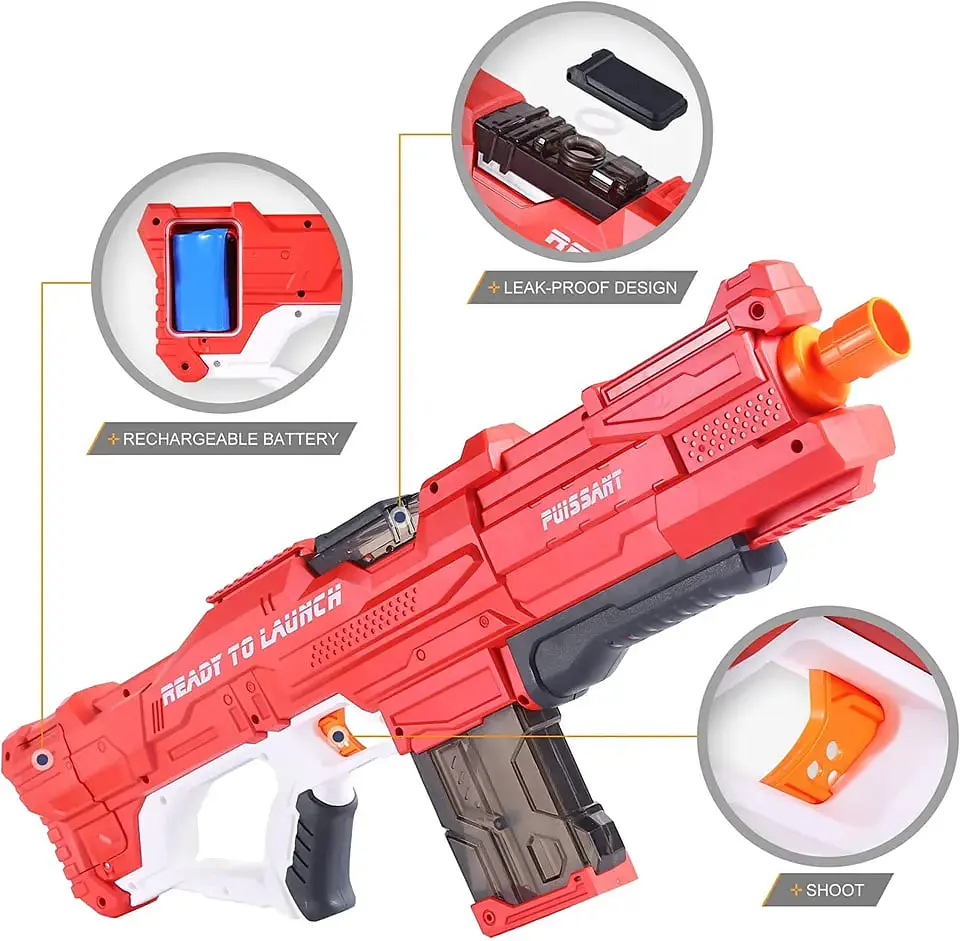 Водяний пістолет дитячий Combat Water Gun / Акумуляторний водяний бластер з автоматичним набором води - фото 3