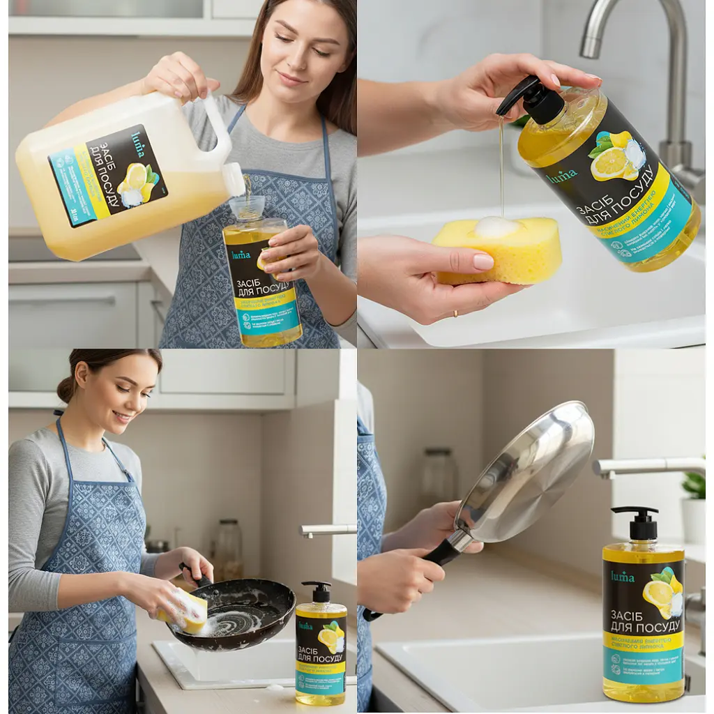 Засіб для ручного миття посуду Luma Яблуко 5 л (LD-52) - фото 6