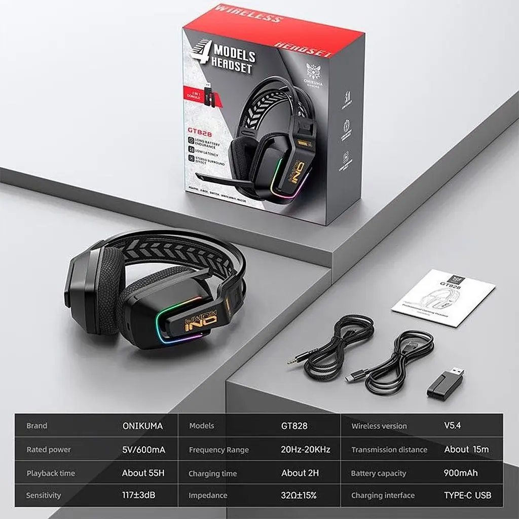 Игровые наушники Onikuma GT828 Black - фото 7