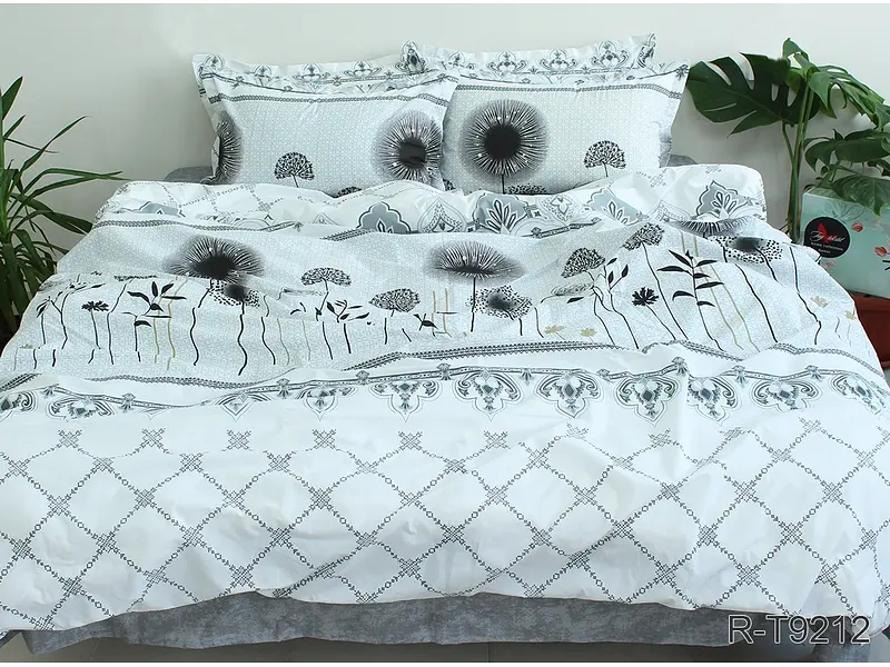 Комплект постільної білизни з компаньйоном (R-T9212) Сімейний TAG tekstil pbe0037161 - фото 2
