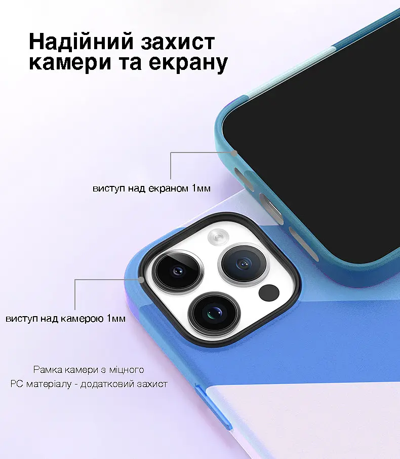 Кольоровий чохол Vokamo для iPhone 15 із магнітом MagSafe Blue - фото 5
