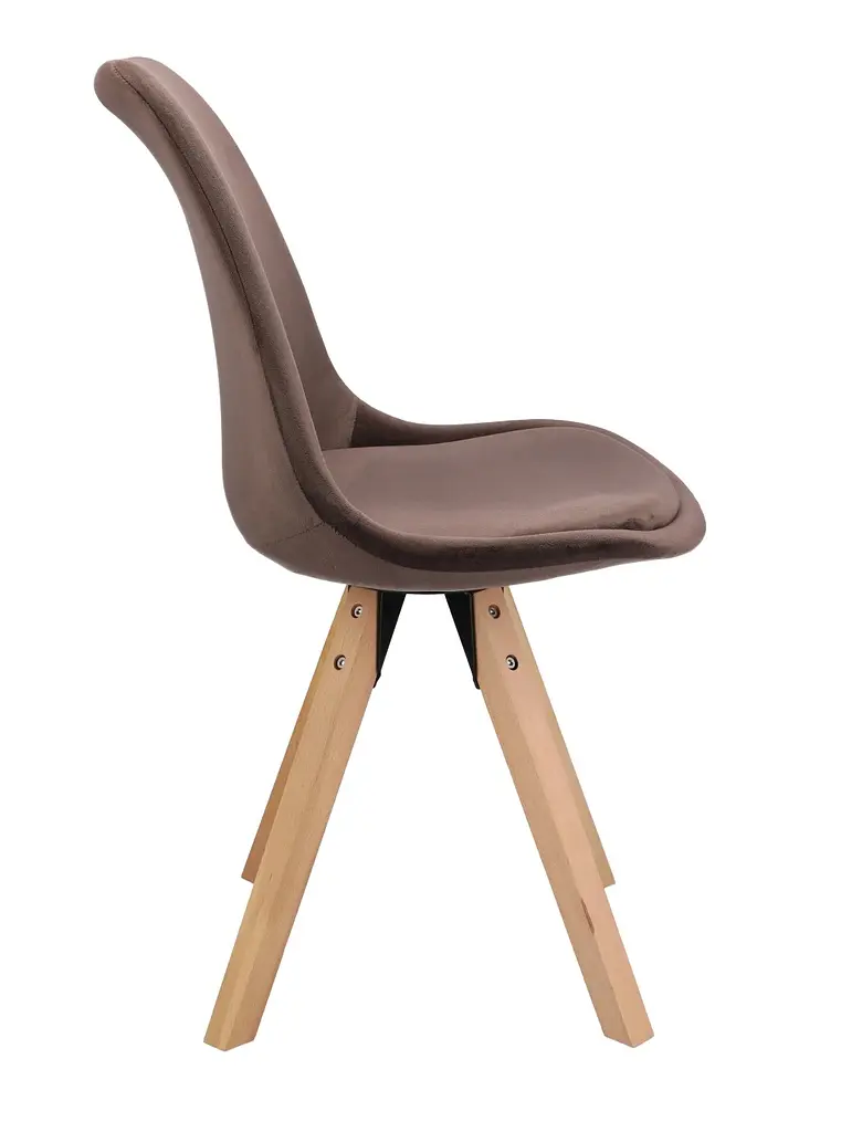 Стул Jumi Saida в скандинавском стиле с деревянными ножками коричневый - фото 2