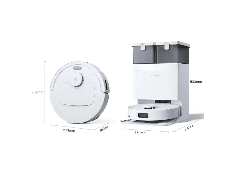 Робот-пилосос з вологим прибиранням ECOVACS T30CDLX71 WHITE - фото 3