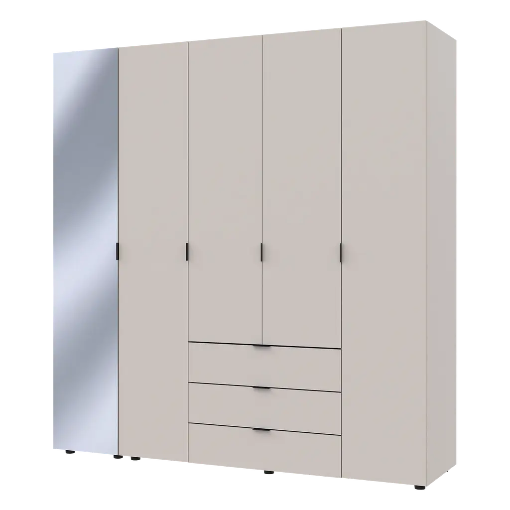 Шафа для одягу Doros Гелар Кашемір 4ДСП/Дзеркало 194х49.5х203.4 (80737659) - фото 2