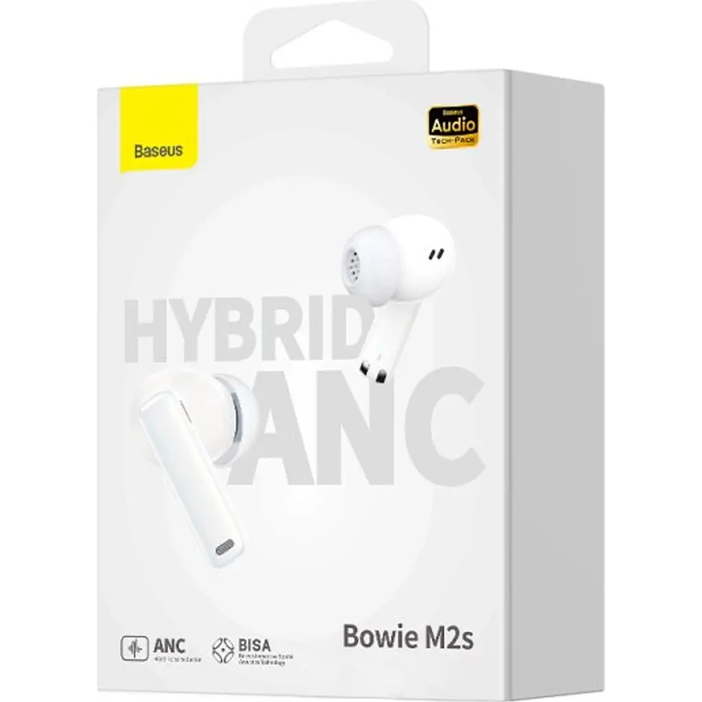 Навушники Baseus True Wireless Earphones Bowie M2s White [90776] - фото 12