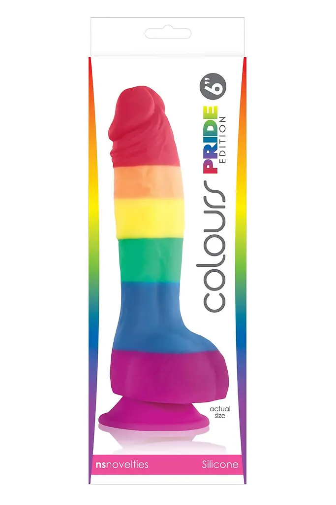 Фаллоимитатор Colours Pride Edition 6 Inch 21 см радужный - фото 2