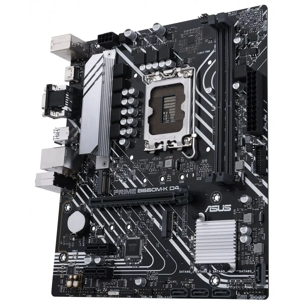 Материнська плата ASUS PRIME B660M-K D4 (PRIME B660M-K D4) (Socket 1700, Intel B660, Micro-ATX) - фото 4