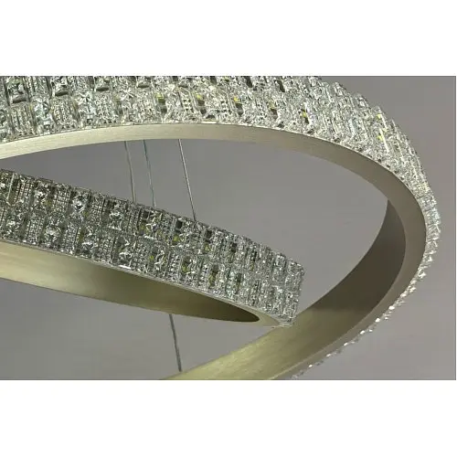 Підвісна люстра LED у спальню Linisoln 1956-60x40 металевий, акриловий, кольору шампань, діаметр 60x40 см, висота 50-120 см - фото 3