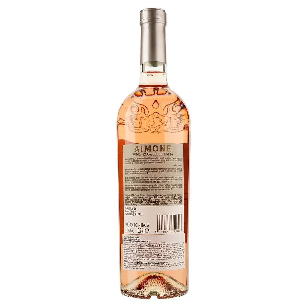Вино Provinco Italia Aimone Vino Rose d'Italia, розове, сухе, 13.5%, 0.75 л - фото 2