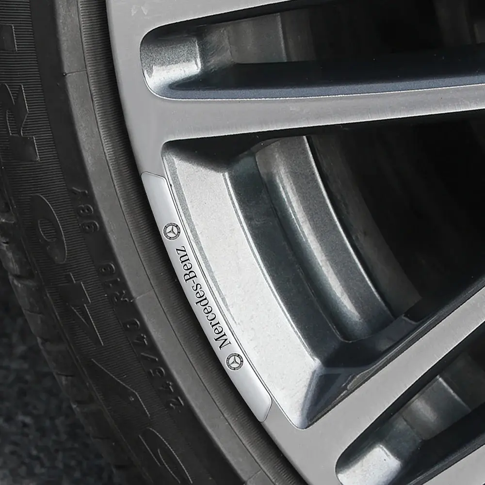 Емблема обода колеса Mercedes-Benz 4 шт Алюміній наклейка на диски на скотчі - фото 3