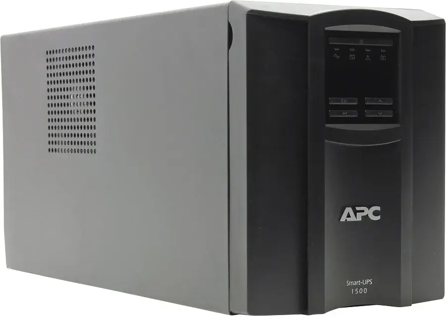 Джерело безперебійного живлення APC Smart-UPS 1500VA LCD, Lin.int., AVR, 8 х IEC, SmartSlot, USB, RJ-45, метал (SMT 1500I) - фото 2