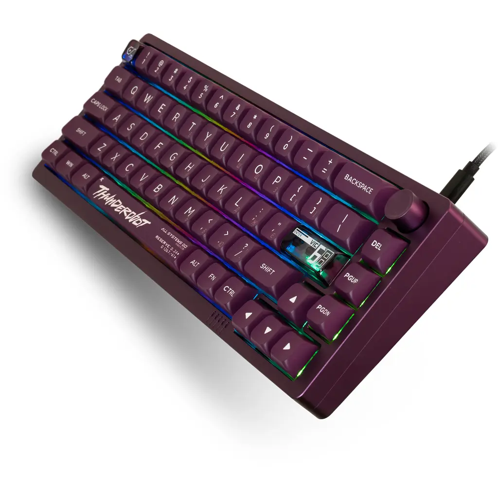 Клавіатура Thunderobot VIC68 Gateron Magnetic Jade Switch USB UA Purple (6932066317201) - фото 3