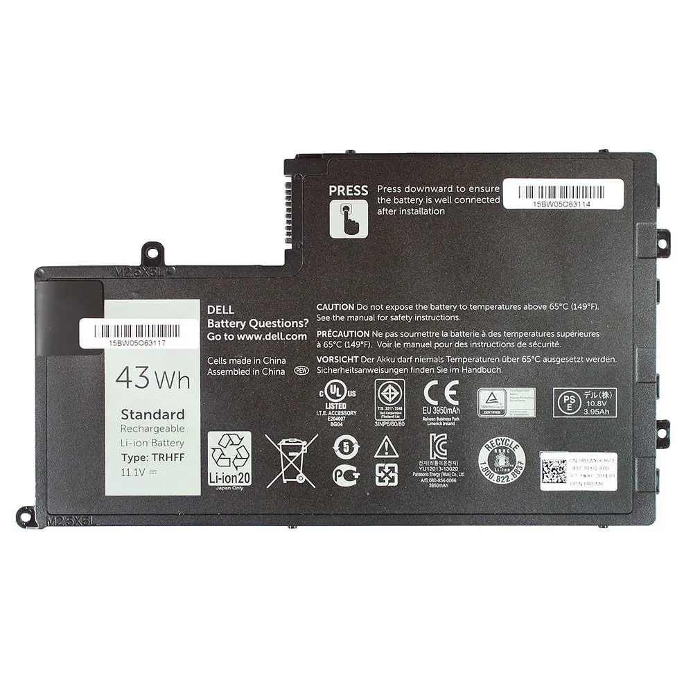 Батарея для ноутбука Dell TRHFF (Inspiron 5547 5445 5545 5447 5448) 11.1V 43Wh чорний - фото 2