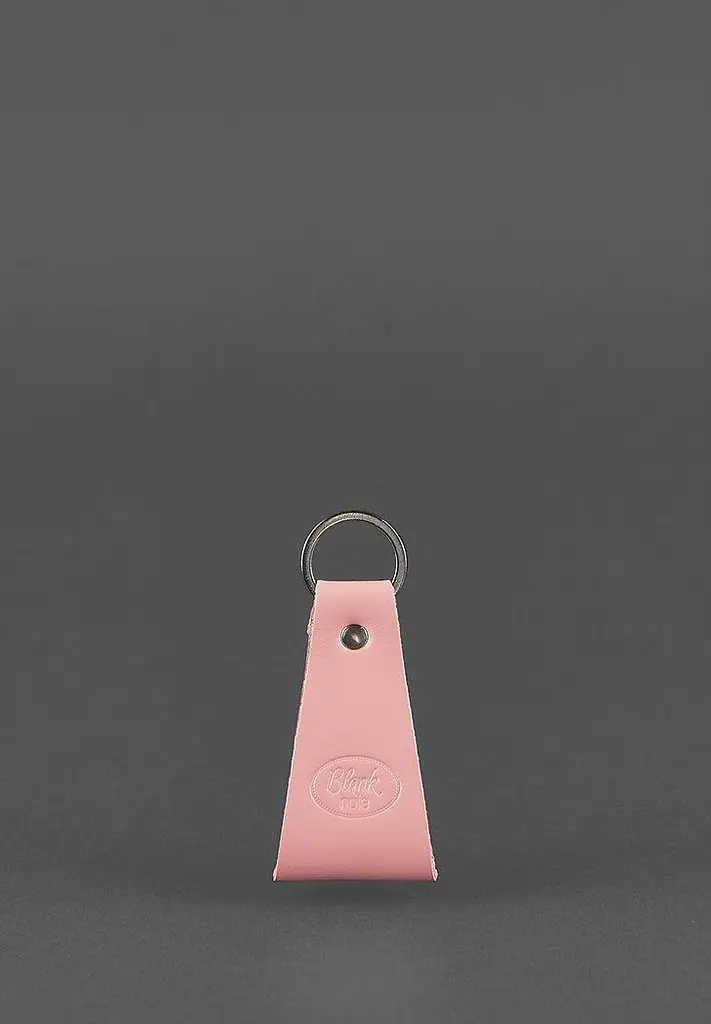 Шкіряний рожевий брелок-петля - фото 3