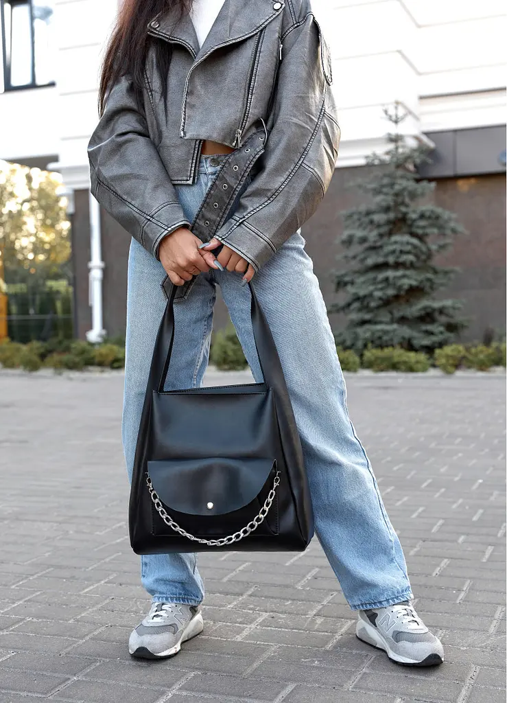 Сумка жіноча Sambag HOBO BLISS Чорна 31 х 31 х 12 см (53453001) - фото 5