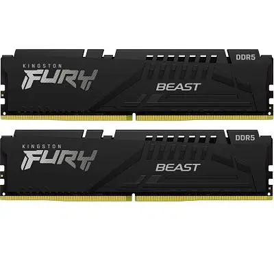 Модуль пам'яті для комп'ютера DDR5 16GB (2x8GB) 6000 MHz Beast Black EXPO Kingston Fury (ex.HyperX) (KF560C30BBEK2-16) - фото 4