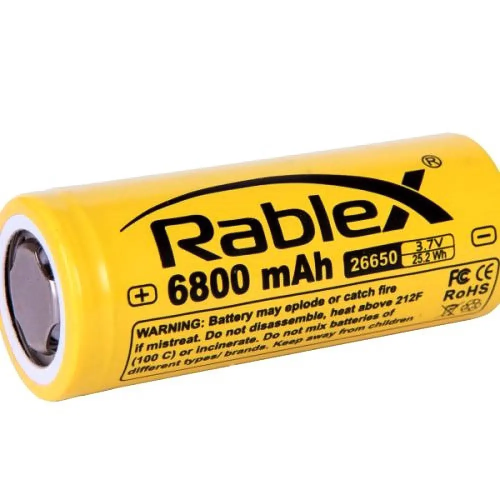 Аккумулятор Rablex Li-ion 26650 6800mAh Yellow - фото 2