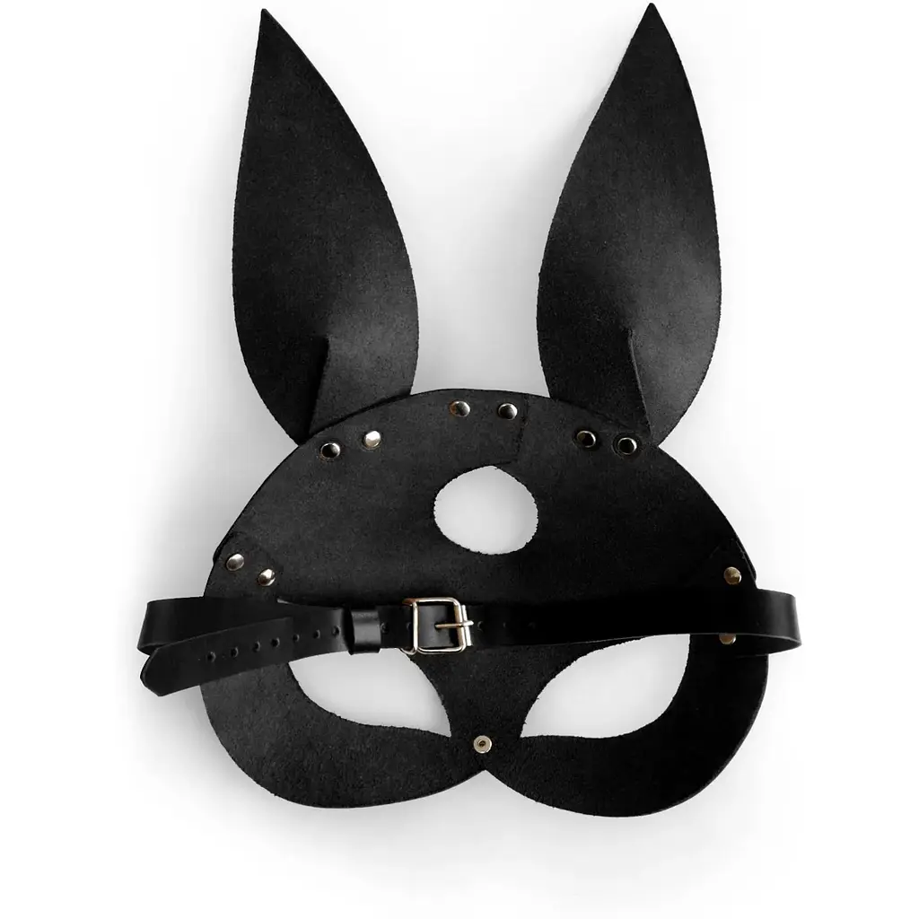 Шкіряна маска зайчика Art of Sex - Bunny mask, колір Чорний - фото 4
