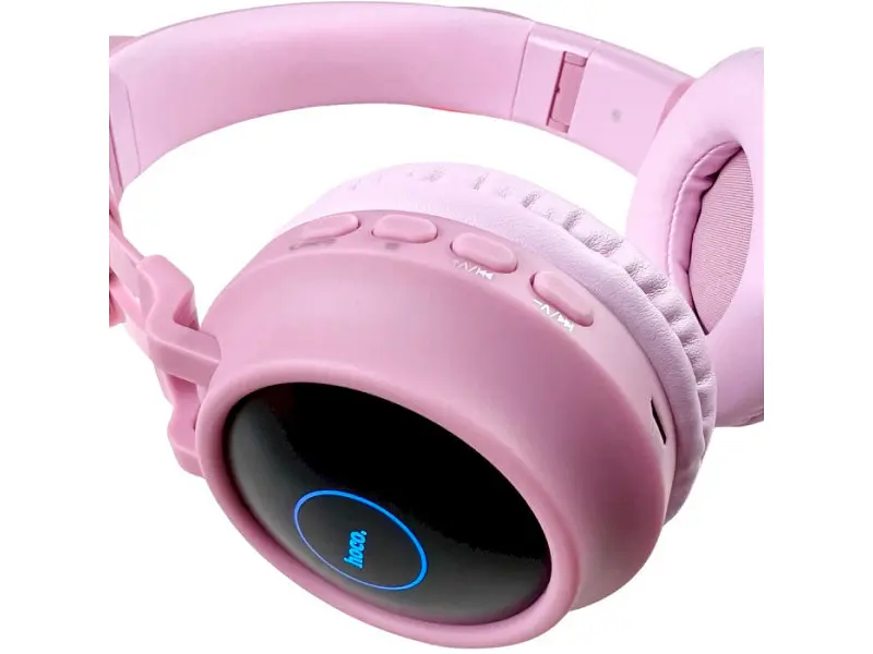 Навушники з мікрофоном Hoco W27 Cat Ear Pink - фото 4