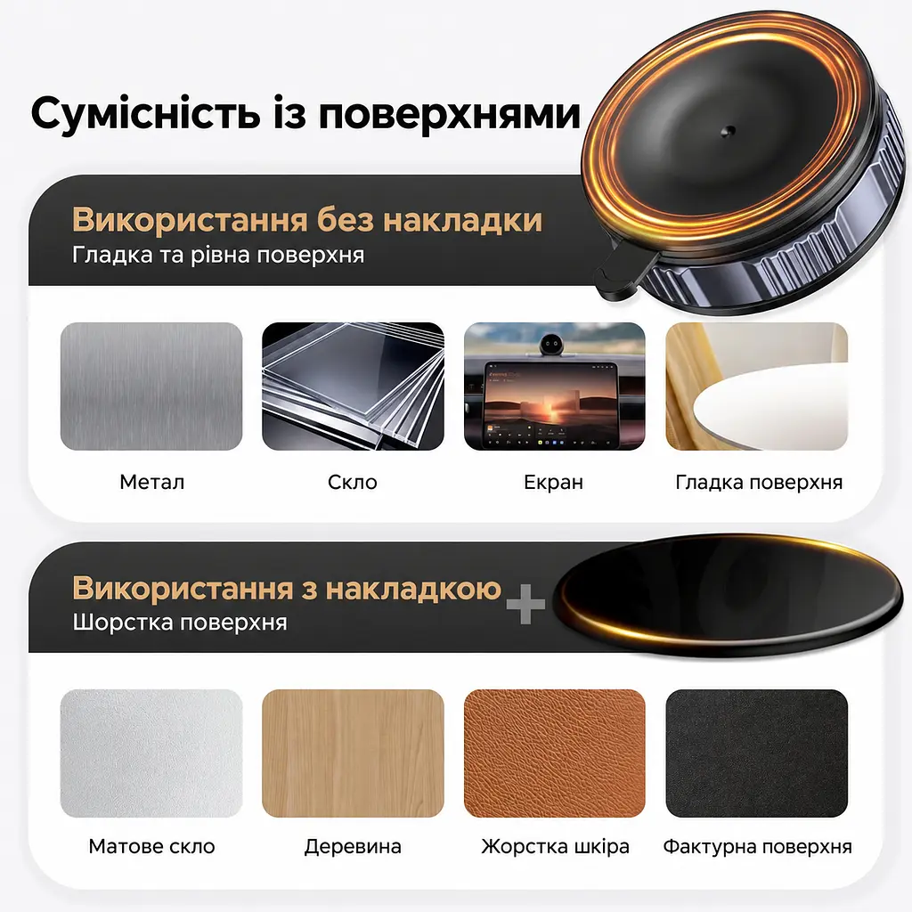 Магнітний автомобільний тримач для телефона з вакуумною присоскою UGREEN LP970 сумісний із MagSafe 2 металеві кільця для магнітного кріплення телефонів і чохлів без MagSafe поворотна головка 360° і двовісний металевий важіль із регулюванням 210° також для відеодзвінків і перегляду рецептів на придатній гладкій поверхні складана конструкція 1 клейка накладка для шорстких поверхонь у комплекті чорний (75666) - фото 8