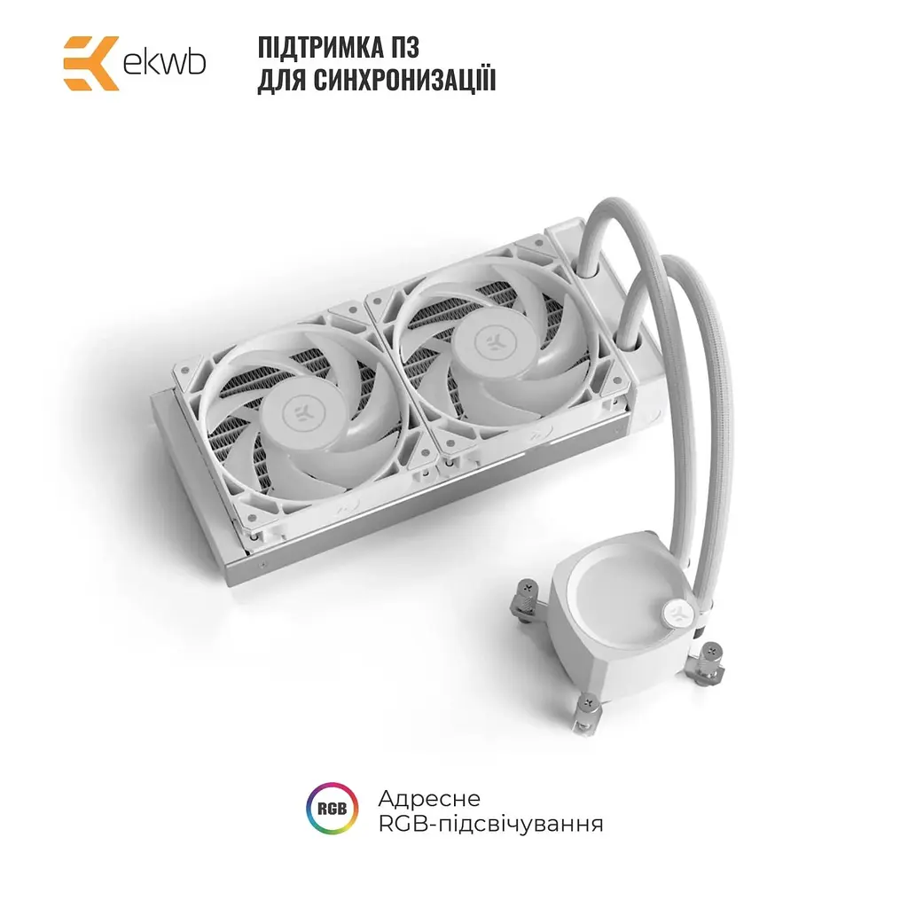 СВО EKWB EK-Nucleus AIO CR240 Lux D-RGB - White (3831109897843) - фото 2