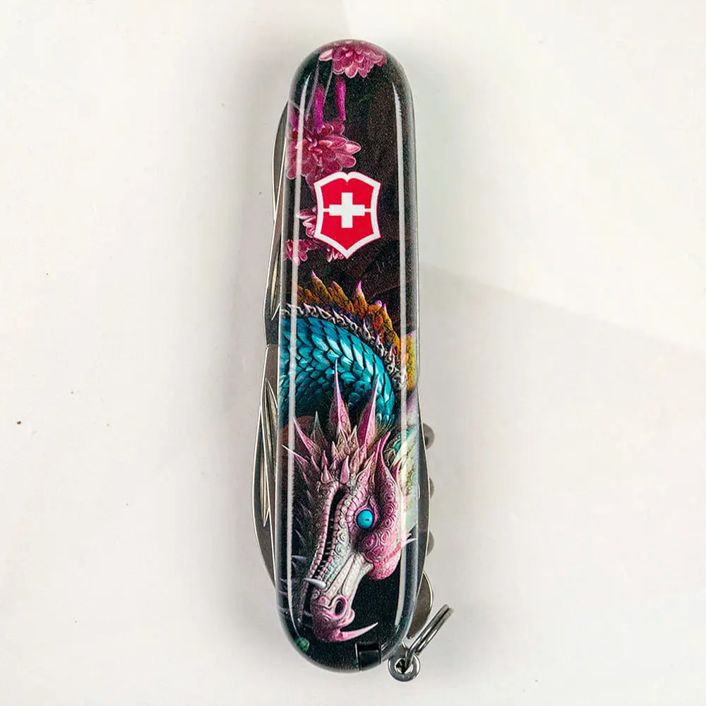 Ніж Victorinox Climber Zodiac 91мм 14функ Лазурний дракон - фото 10